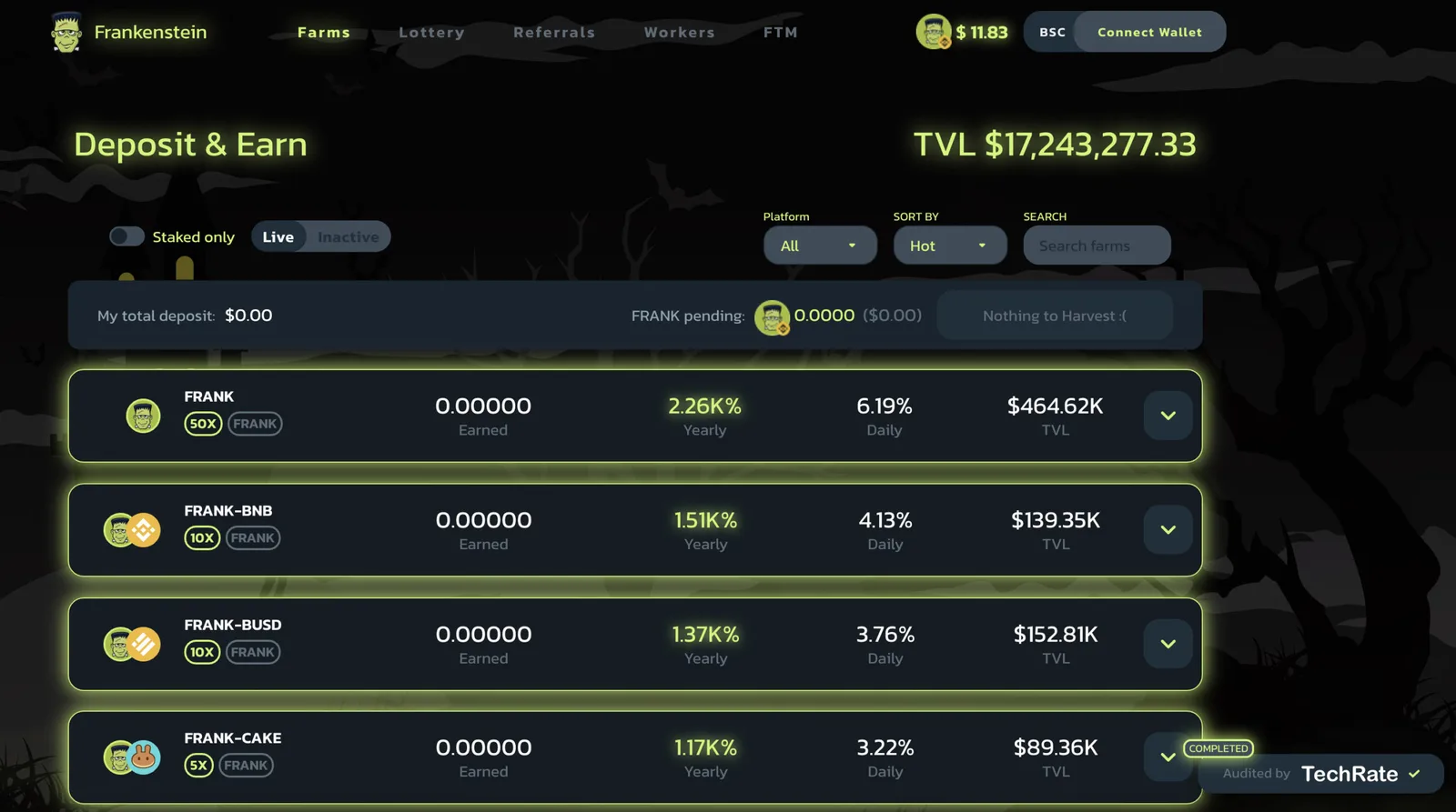 【DeFi】Frankensteinの紹介！Swamp似のVaults・使い方・注意事項とTipsなどなど徹底解説の説明画像