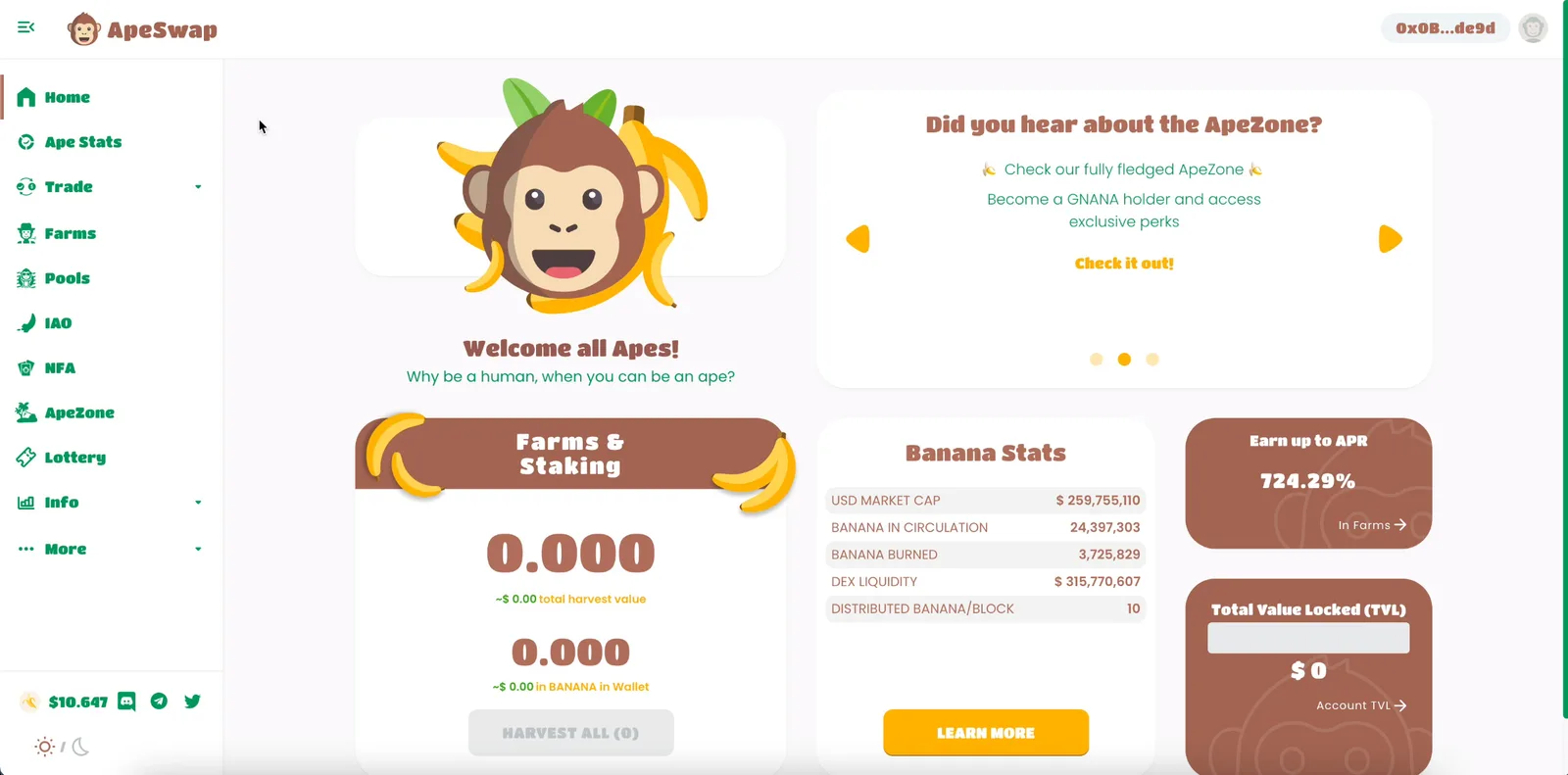 【DeFi】ApeSwap（エイプスワップ）とは？始め方・ゴールデンバナナ（GNANA）・IAO参加方法など徹底解説【仮想通貨】の説明画像