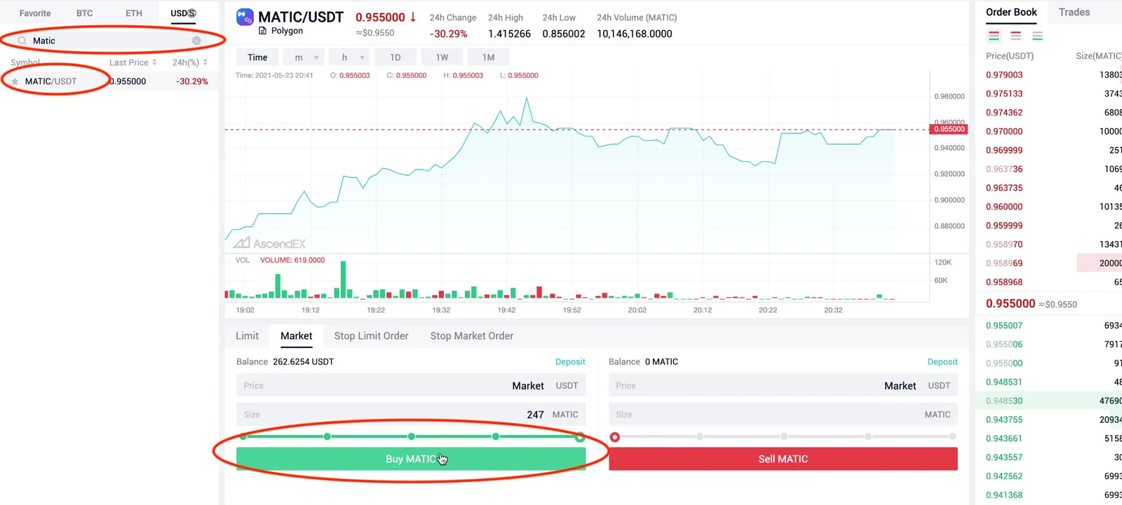 【CEX】AscendEXの使い方！Matic（Polygon）の直接送金・BSC（BEP20）からの入金・出金が可能な取引所！の説明画像