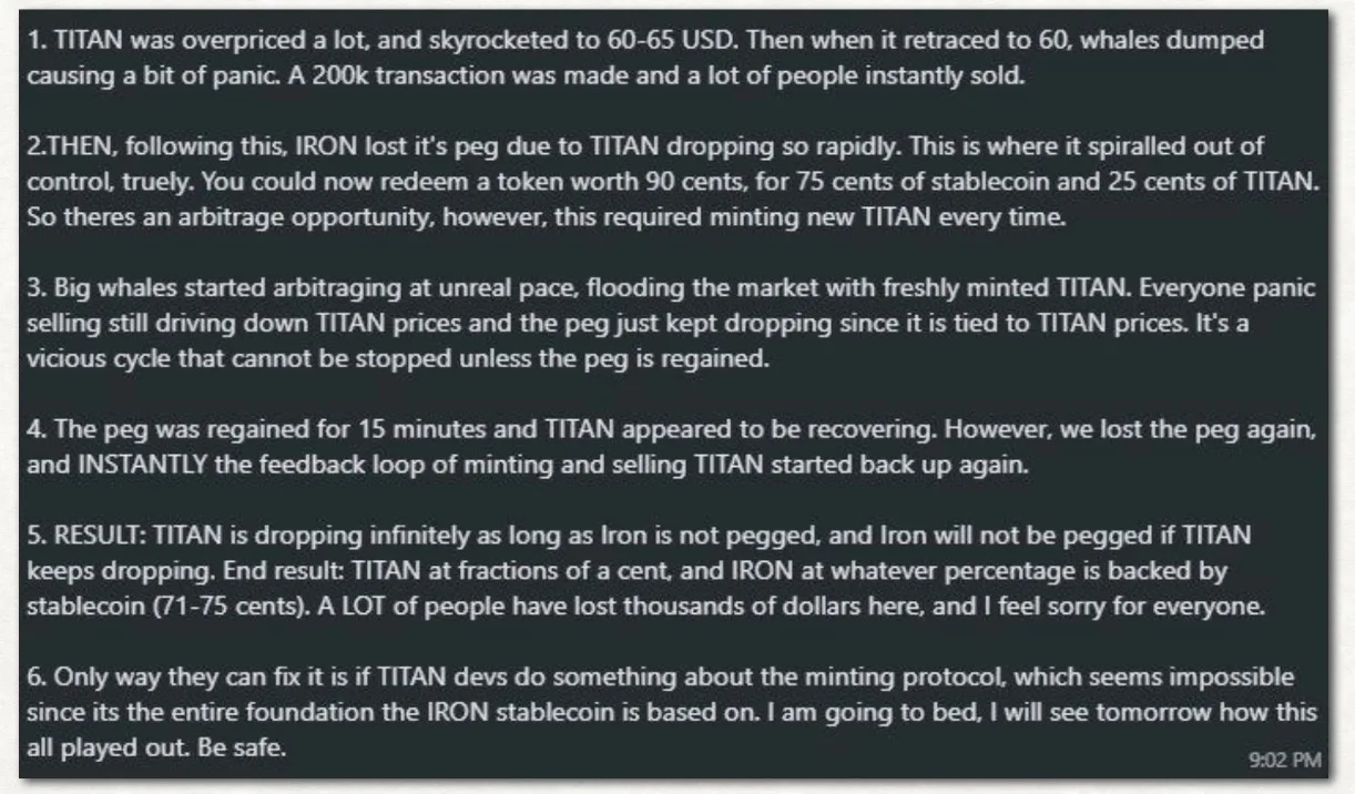 【IRON】20億ドル→0ドル。IRON・TITANで起きた事件を解説します【DeFi】の説明画像