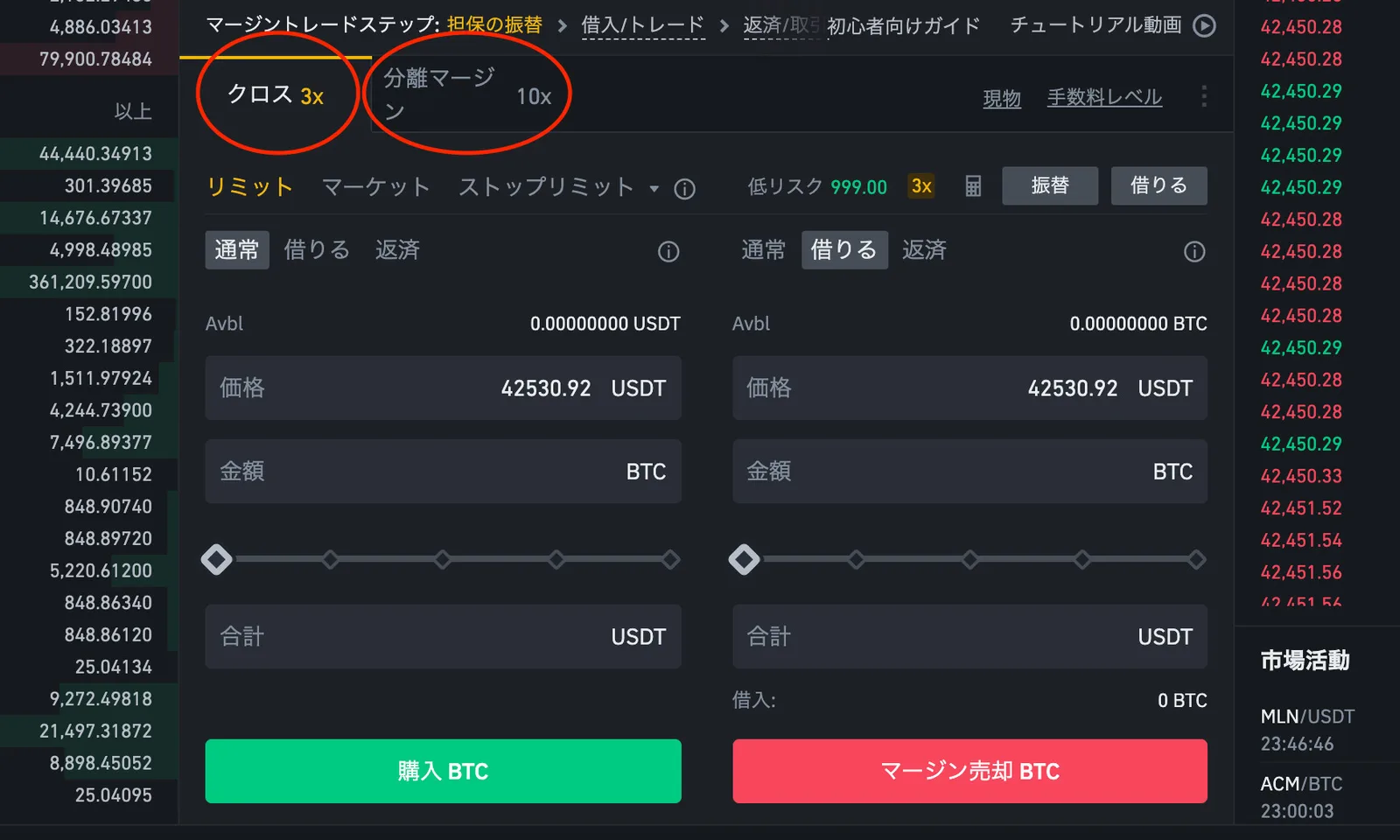 【仮想通貨】BINANCE(バイナンス)の「空売り」の仕組み・やり方をわかりやすく解説！(空売りとは？/ショート/マージントレード)の説明画像