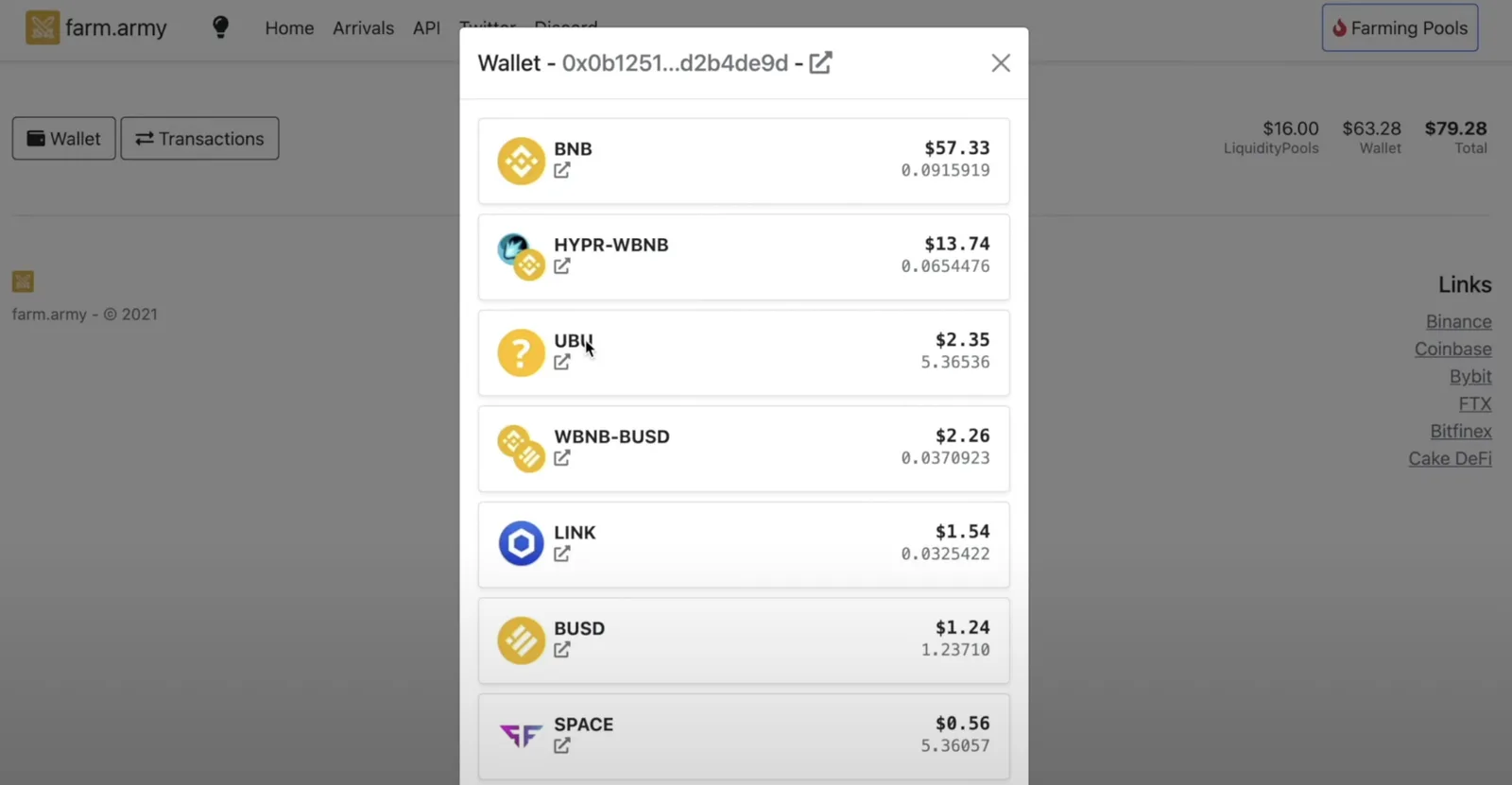 【DeFi】farm.armyの紹介！LPの詳細・トークン別の運用先検索などができるツールを解説の説明画像